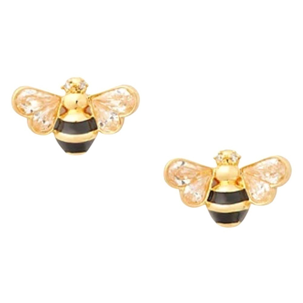 KATE SPADE • All Abuzz Stone Bee Stud Earrings